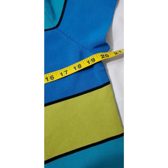 Grace Knitwear Women's Striped Silk Blend Stretch Blouse Size XL Office Work#39l - Picture 9 of 9